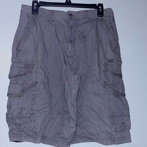 🌚Airwalk Gray Cargo Shorts Lightweight Cotton